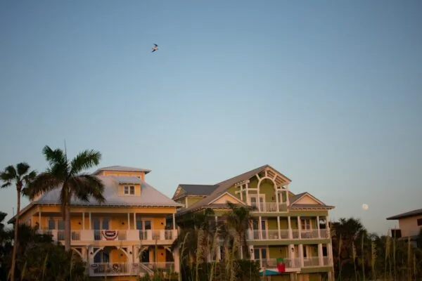 A couple of houses that are next to each other